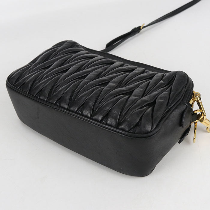 MIUMIU Matelasse Leather Chain Shoulder Bag - Black