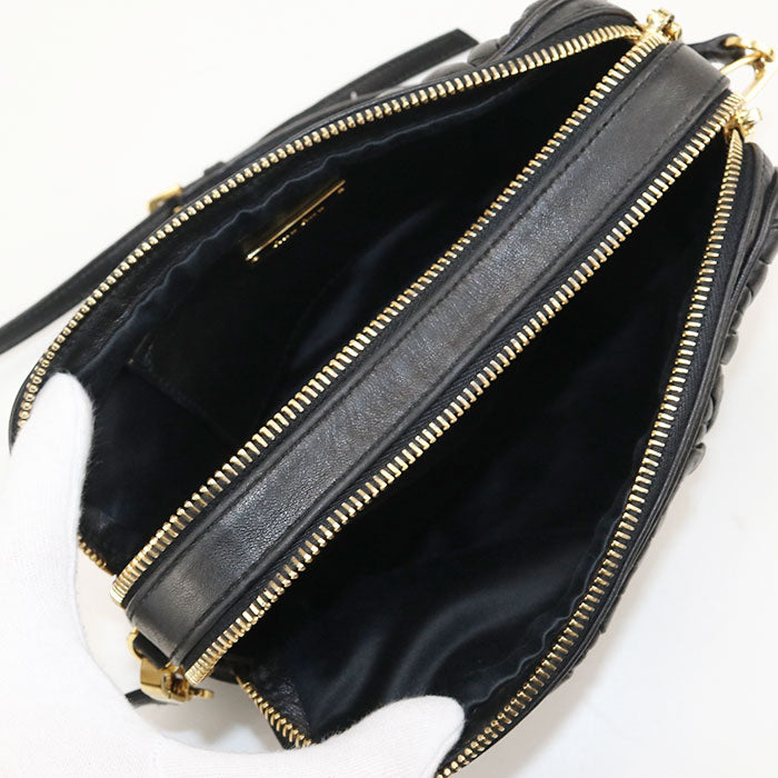 MIUMIU Matelasse Leather Chain Shoulder Bag - Black