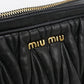 MIUMIU Matelasse Leather Chain Shoulder Bag - Black