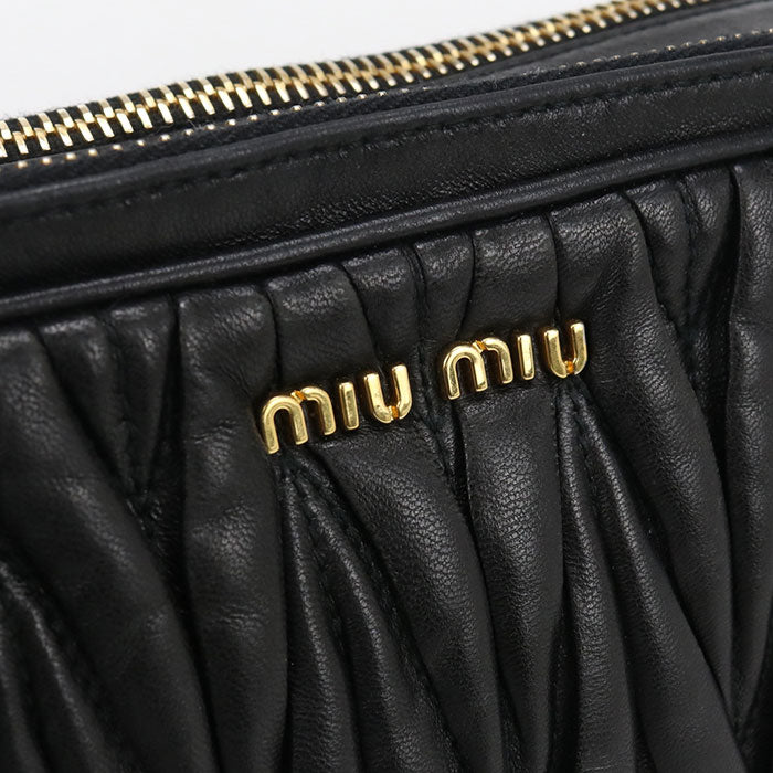 MIUMIU Matelasse Leather Chain Shoulder Bag - Black
