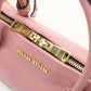 MIUMIU Madras Goatskin Handbag/Shoulder Bag - Pink