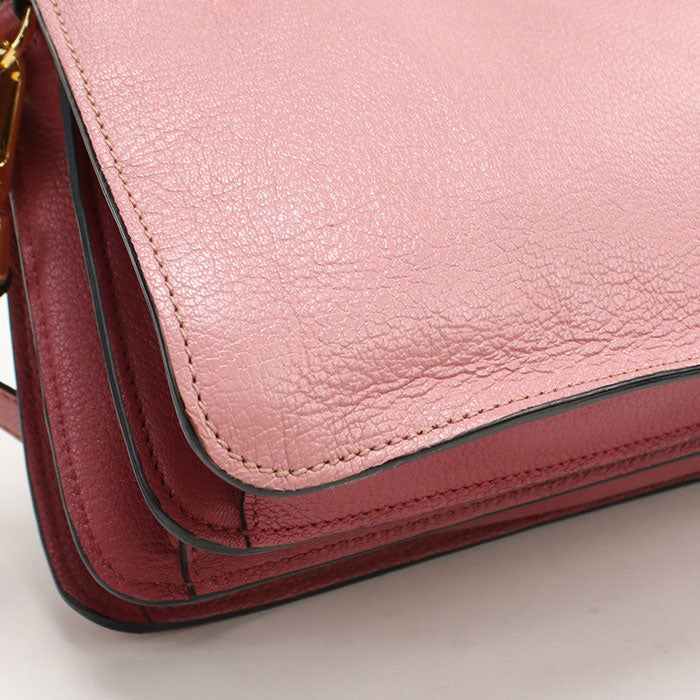 MIUMIU Madras Goatskin Handbag/Shoulder Bag - Pink