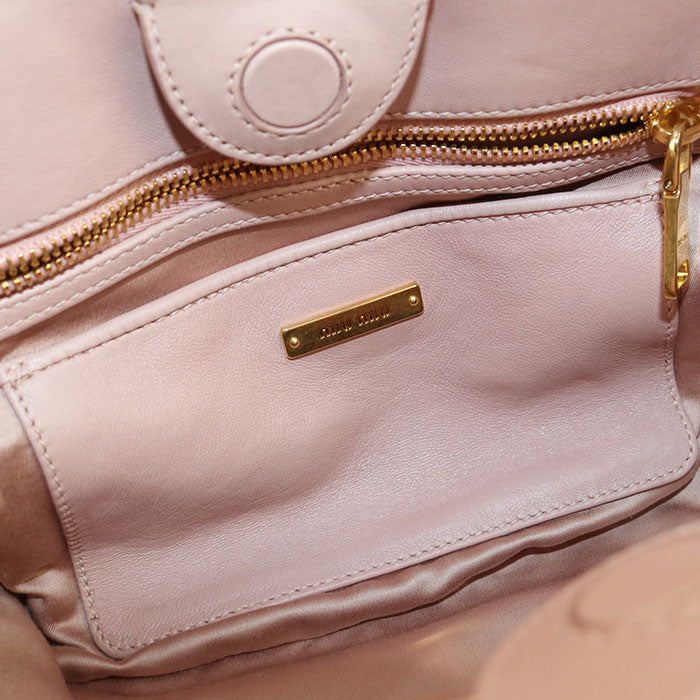 MIUMIU マテラッセ ナッパレザー ハンドバッグ ショルダーバッグ - ピンク