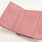 Miu Miu Madras Leather Tri-Fold Compact Wallet - Pink