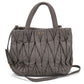 MiuMiu Matelassé Lambskin Handbag/Shoulder Bag - Grey
