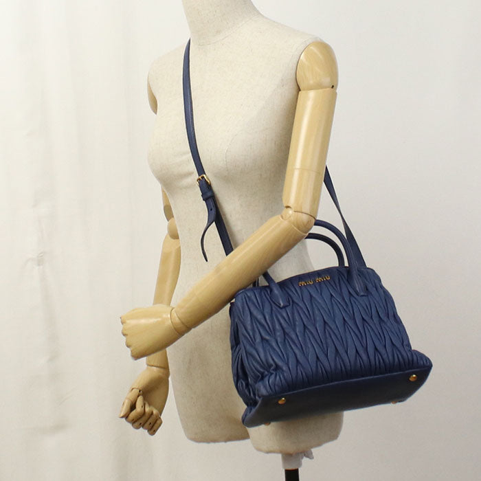 MIUMIU(OUTLET)【ミュウミュウ アウトレット】 2WAY マテラッセ トートバッグ/ラムスキン レディース