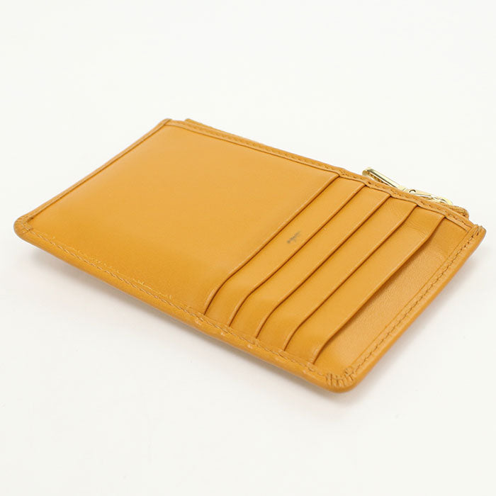 Miu Miu ラムスキン カードケース コインケース - オレンジ