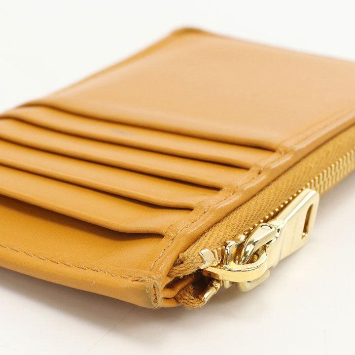 Miu Miu ラムスキン カードケース コインケース - オレンジ