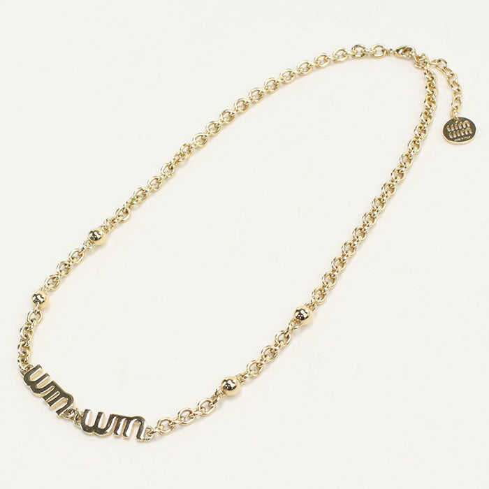 Miu Miu ダブルロゴ ネックレス - メタル