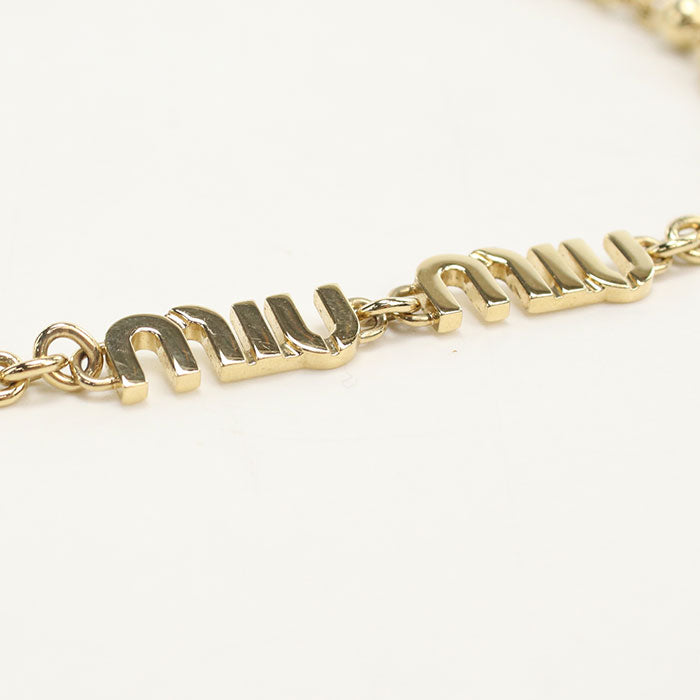 Miu Miu ダブルロゴ ネックレス - メタル