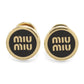 Miu Miu ロゴ ピアス - エナメルメタル