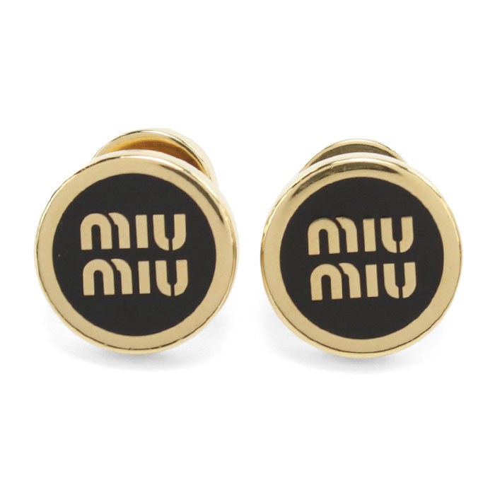 Miu Miu ロゴ ピアス - エナメルメタル