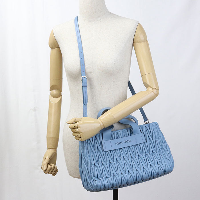 MIUMIU(OUTLET)【ミュウミュウ アウトレット】 2WAY マテラッセ トートバッグ ラムスキン レディース