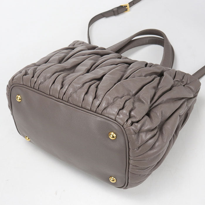 MIUMIU(OUTLET)【ミュウミュウ アウトレット】 5BG061 N88 F0572 2WAY マテラッセ トートバッグ ラムスキン レディース