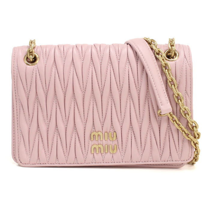 MIUMIU(OUTLET)【ミュウミュウ アウトレット】 5BP065 チェーン マテラッセ ショルダーバッグ/ラムスキン レディース