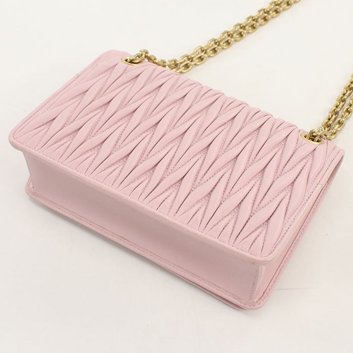 MIUMIU(OUTLET)【ミュウミュウ アウトレット】 5BP065 チェーン マテラッセ ショルダーバッグ/ラムスキン レディース