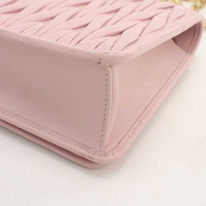 MIUMIU(OUTLET)【ミュウミュウ アウトレット】 5BP065 チェーン マテラッセ ショルダーバッグ/ラムスキン レディース
