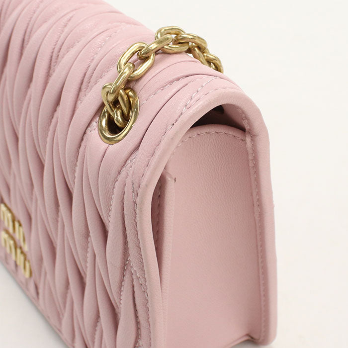 MIUMIU(OUTLET)【ミュウミュウ アウトレット】 5BP065 チェーン マテラッセ ショルダーバッグ/ラムスキン レディース