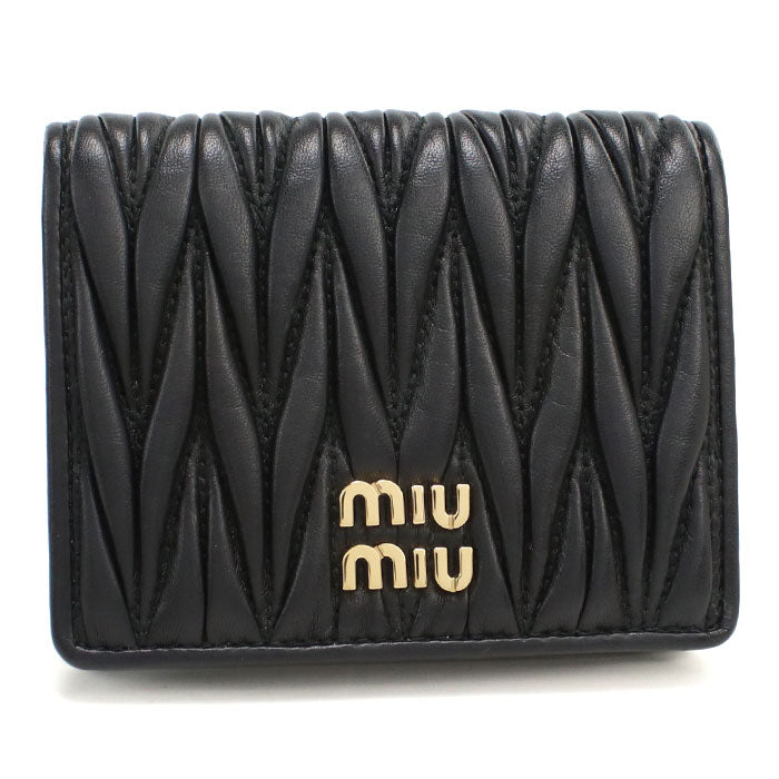 MIUMIU(OUTLET)【ミュウミュウ アウトレット】 5MV204 マテラッセ 二つ折り財布/ラムスキン レディース