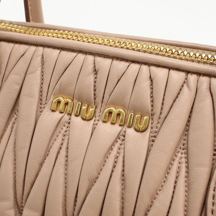 MIUMIU(OUTLET)【ミュウミュウ アウトレット】 2WAY マテラッセ ハンドバッグ/ラムスキン レディース