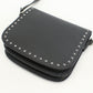 MCM Patricia Studded Leather Shoulder Bag - Black