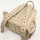 MCM Side Studs Visetos Coated Canvas Backpack - Beige