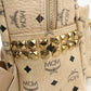 MCM Side Studs Visetos Coated Canvas Backpack - Beige