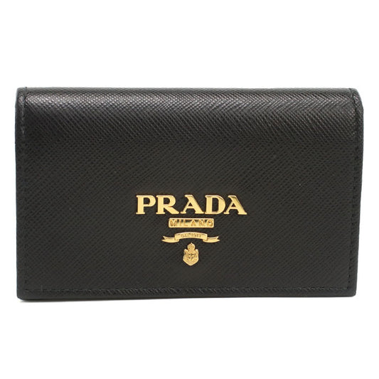 PRADA Saffiano Leather Card Case - Black