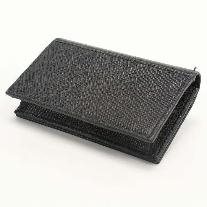 PRADA Saffiano Leather Card Case - Black