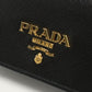 PRADA Saffiano Leather Card Case - Black