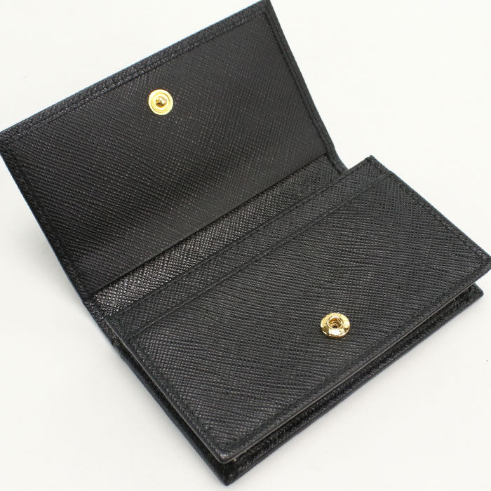 PRADA Saffiano Leather Card Case - Black
