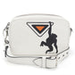 PRADA Monkey Print Calfskin Shoulder Bag - White