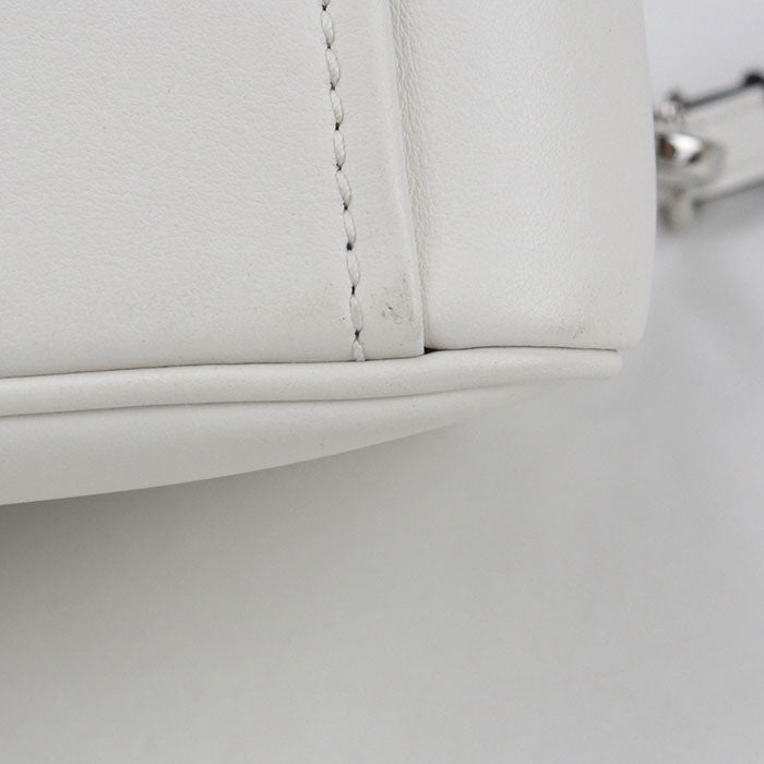 PRADA Monkey Print Calfskin Shoulder Bag - White