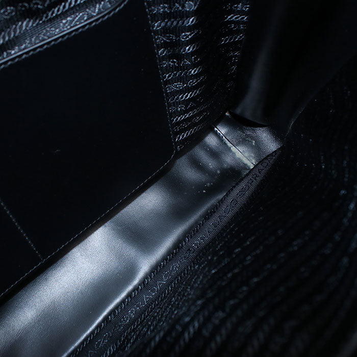 PRADA Briefcase Saffiano Leather Handbag Shoulder Bag - Brown