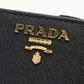 PRADA Saffiano Leather Bi-fold Compact Wallet - Black