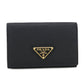 PRADA Saffiano Leather Card Case - Black