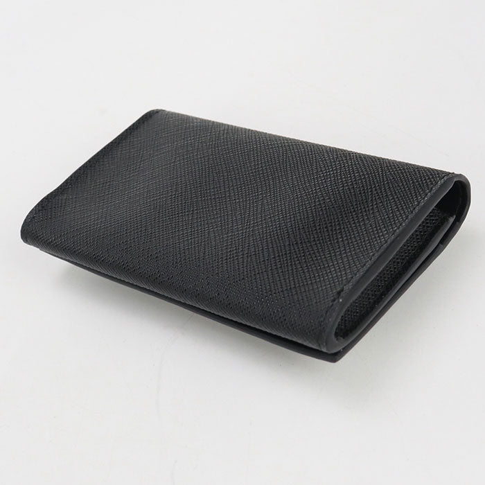 PRADA Saffiano Leather Card Case - Black