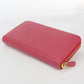 PRADA Saffiano Zip-Around Leather Long Wallet - Pink