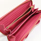 PRADA Saffiano Zip-Around Leather Long Wallet - Pink