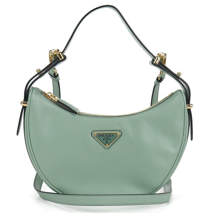 PRADA Leather Handbag/Shoulder Bag - Green