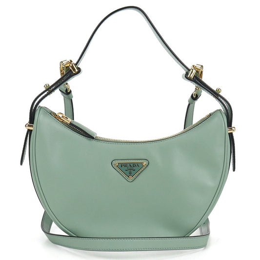PRADA Leather Handbag/Shoulder Bag - Green