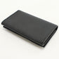PRADA Saffiano Triangle Leather Card Case - Black