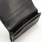 PRADA Saffiano Triangle Leather Card Case - Black