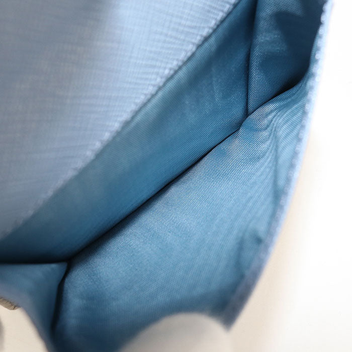 PRADA Saffiano Leather Bi-fold Compact Wallet - Grey