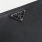 PRADA ラウンドファスナー レザー 長財布 ロングウォレット - ブラック