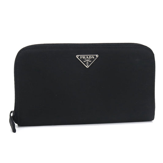 PRADA 1ML506 ジップアラウンド トライアングル 長財布ラウンドファスナー ナイロン レディース