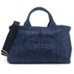 PRADA カナパ デニム トートバッグ ショルダーバッグ - ブルー