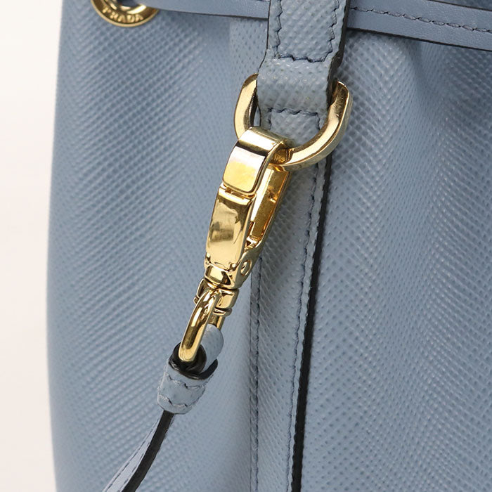 PRADA サフィアーノレザー カーフレザー バケットバッグ ハンドバッグ ショルダーバッグ - ブルー