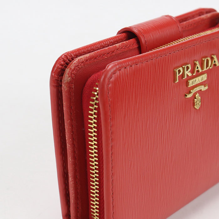 PRADA【プラダ】 1ML018 ヴィッテロレザー財布 二つ折り財布 レザー レディース