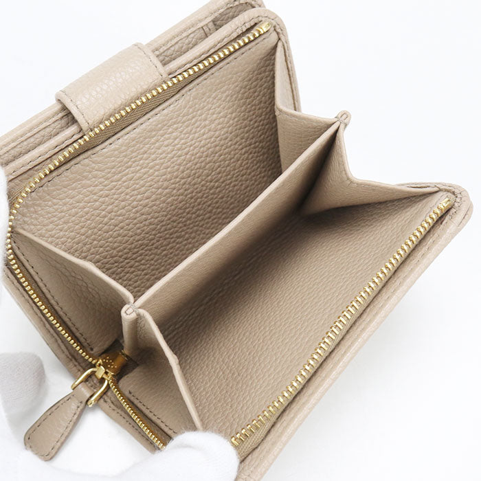 PRADA【プラダ】 ヴィッテログレインレザー 二つ折り財布 カーフ レディース